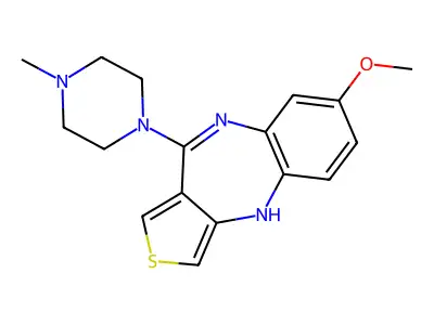 4H-Thieno(3,4-b)(1,5)benzodiazepine, 7-methoxy-10-(4-methyl-1-piperazinyl)- structure