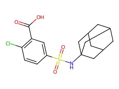 5-(Adamantan-1-ylsulfamoyl)-2-chloro-benzoic acid structure