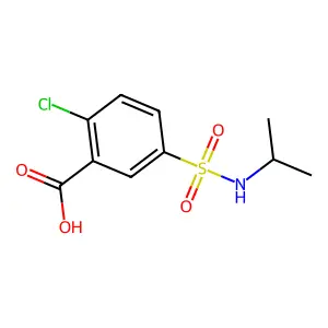 2-Chloro-5-[(propan-2-yl)sulfamoyl]benzoic acid structure