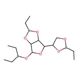 diethyl-[[2-ethyl-6-(2-ethyl-1,3,2-dioxaborolan-4-yl)-3a,4,6,6a-tetrahydrofuro[3,4-d][1,3,2]dioxaborol-4-yl]oxy]borane structure