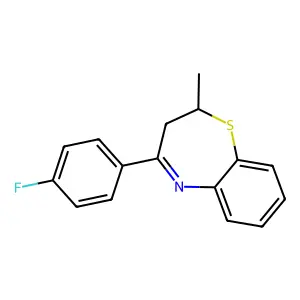 4-(4-Fluorophenyl)-2-methyl-2,3-dihydro-1,5-benzothiazepine structure
