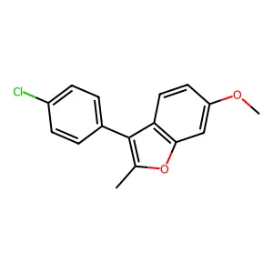 3-(4-Chlorophenyl)-6-methoxy-2-methyl-1-benzofuran structure