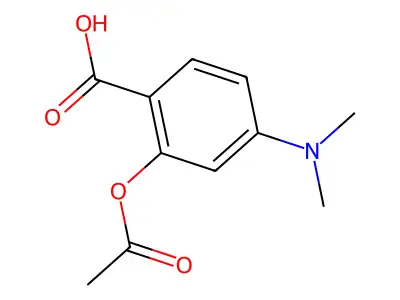 Acetyl-4-dimethylaminosalicylic acid structure