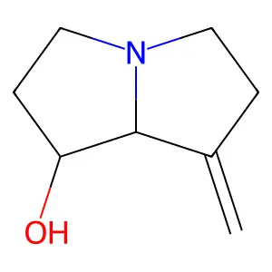 1H-Pyrrolizin-1-ol, hexahydro-7-methylene-, (1R-trans)- structure