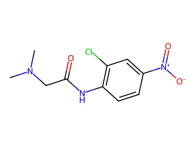 N-(2-chloro-4-nitrophenyl)-N~2~,N~2~-dimethylglycinamide structure
