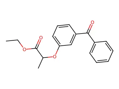Ethyl 2-(3-benzoylphenoxy)propanoate structure