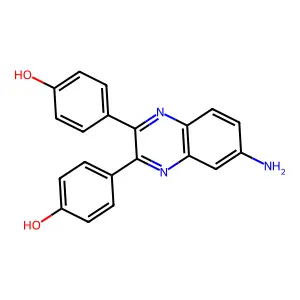 2,3-Bis(4-hydroxyphenyl)quinoxalin-6-ylamine structure
