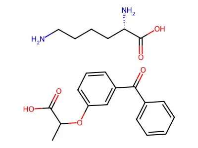 2-(3-Benzoylphenoxy)propanoic acid--lysine (1/1) structure