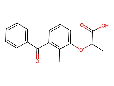 Propionic acid, 2-(3-benzoyl-o-tolyloxy)- structure