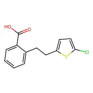 2-[2-(5-Chloro-2-thienyl)ethyl]benzoic acid structure