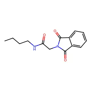 2-Isoindolineacetamide, N-butyl-1,3-dioxo- structure