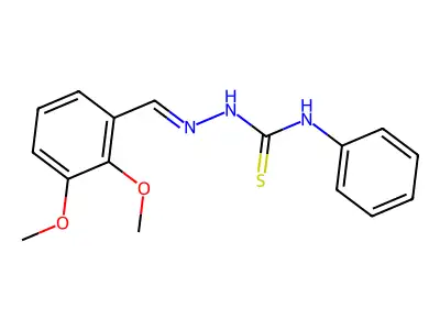 1-[(2,3-Dimethoxyphenyl)methylideneamino]-3-phenylthiourea structure