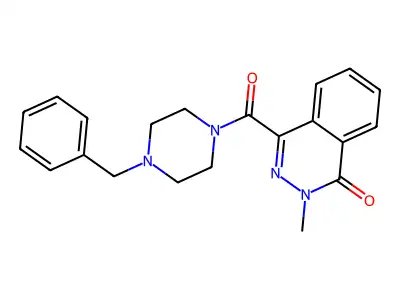 4-[(4-benzylpiperazino)carbonyl]-2-methyl-1(2H)-phthalazinone structure