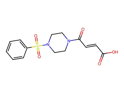 4-[4-(Benzenesulfonyl)piperazin-1-yl]-4-oxobut-2-enoic acid structure