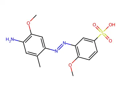 3-((4-Amino-5-methoxy-o-tolyl)azo)-4-methoxybenzenesulphonic acid structure