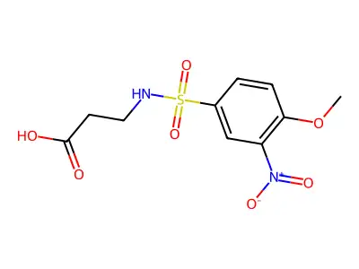 3-(4-Methoxy-3-nitrobenzenesulfonamido)propanoic acid structure