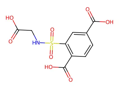 2-[(Carboxymethyl)sulfamoyl]benzene-1,4-dicarboxylic acid structure