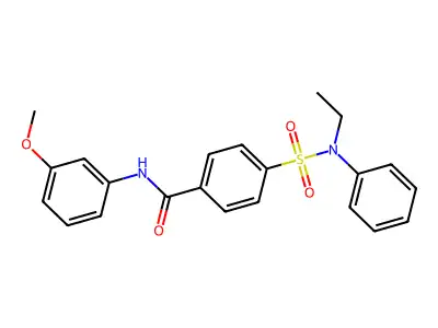 4-[ethyl(phenyl)sulfamoyl]-N-(3-methoxyphenyl)benzamide structure