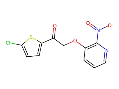 1-(5-Chlorothiophen-2-yl)-2-((2-nitropyridin-3-yl)oxy)ethan-1-one structure