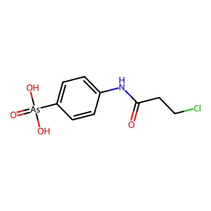 Arsonic acid, (4-((3-chloro-1-oxopropyl)amino)phenyl)- structure
