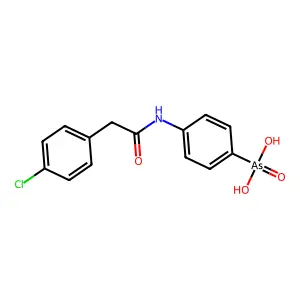 Arsonic acid, (4-(((4-chlorophenyl)acetyl)amino)phenyl)- structure