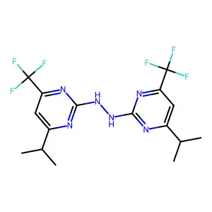 1,2-Bis[4-propan-2-yl-6-(trifluoromethyl)pyrimidin-2-yl]hydrazine structure