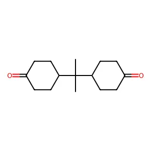 4,4'-(1-Methylethylidene)bis(cyclohexanone) structure