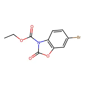 Ethyl 6-bromo-2-oxo-3(2H)-benzoxazolecarboxylate structure