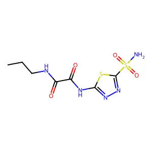 Oxamide, N-propyl-N'-(5-sulfamoyl-1,3,4-thiadiazol-2-yl)- structure