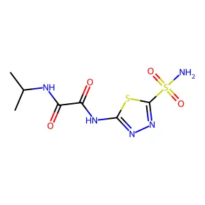 Oxamide, N-isopropyl-N'-(5-sulfamoyl-1,3,4-thiadiazol-2-yl)- structure