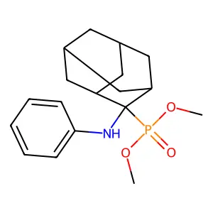 Dimethyl (2-anilinotricyclo[3.3.1.1~3,7~]decan-2-yl)phosphonate structure