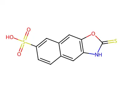 Naphth[2,3-d]oxazole-7-sulfonic acid, 2,3-dihydro-2-thioxo- structure