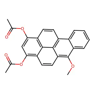 (3-Acetyloxy-6-methoxybenzo(a)pyren-1-yl) acetate structure