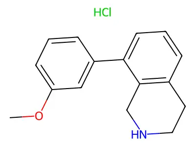 Isoquinoline, 1,2,3,4-tetrahydro-8-(3-methoxyphenyl)-, hydrochloride structure