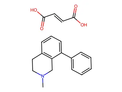 but-2-enedioic acid;2-methyl-8-phenyl-3,4-dihydro-1H-isoquinoline structure