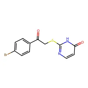 1-(4-Bromophenyl)-2-((4-hydroxypyrimidin-2-yl)thio)ethanone structure