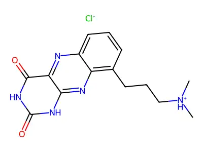 Isoalloxazine, 9-(3-dimethylaminopropyl)-, hydrochloride structure