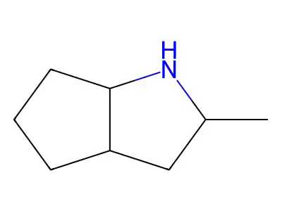 Cyclopenta(b)pyrrole, 2,3,3a,6a-tetrahydro-2-methyl- structure