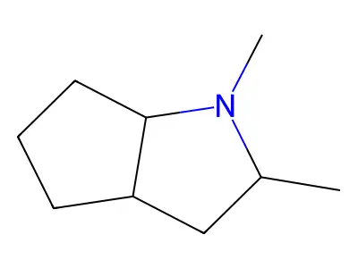Cyclopenta(b)pyrrole, 2,3,3a,6a-tetrahydro-1,2-dimethyl- structure