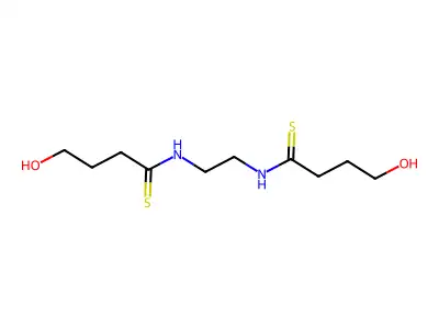 4-hydroxy-N-[2-(4-hydroxybutanethioylamino)ethyl]butanethioamide structure