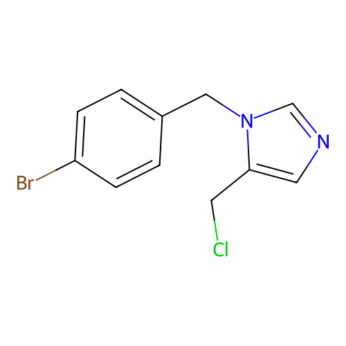 1-[(4-Bromophenyl)methyl]-5-(chloromethyl)imidazole structure
