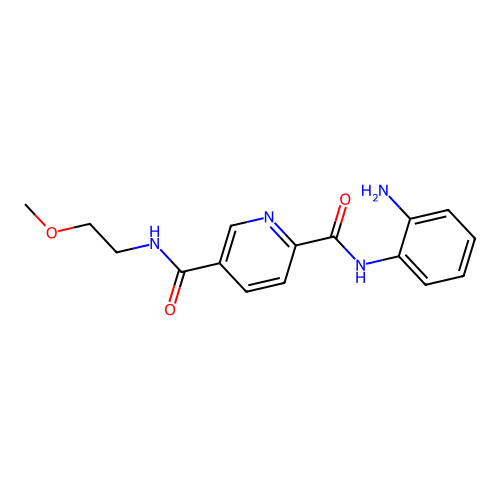 2-N-(2-aminophenyl)-5-N-(2-methoxyethyl)pyridine-2,5-dicarboxamide structure