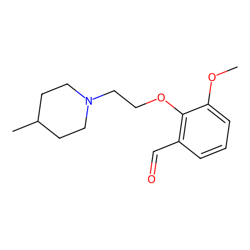 3-Methoxy-2-[2-(4-methyl-piperidin-1-yl)-ethoxy]-benzaldehyde structure