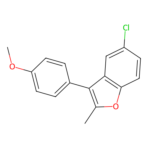 5-Chloro-3-(4-methoxyphenyl)-2-methyl-1-benzofuran structure