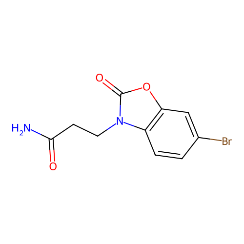 Propionamide, 3-(6-bromo-2-oxobenzooxazol-3-yl)- structure