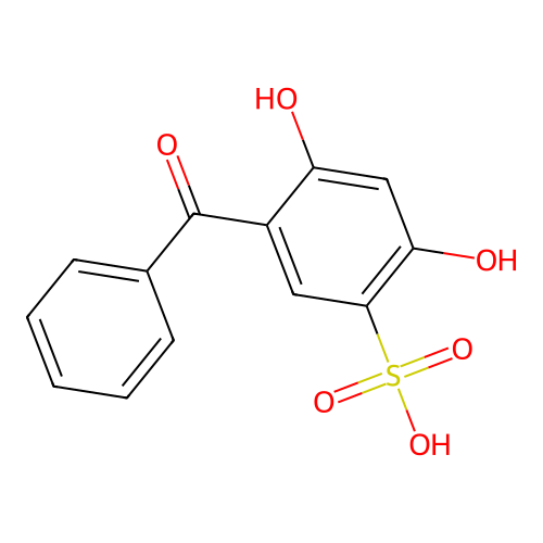 Benzenesulfonic acid, 5-benzoyl-2,4-dihydroxy- structure