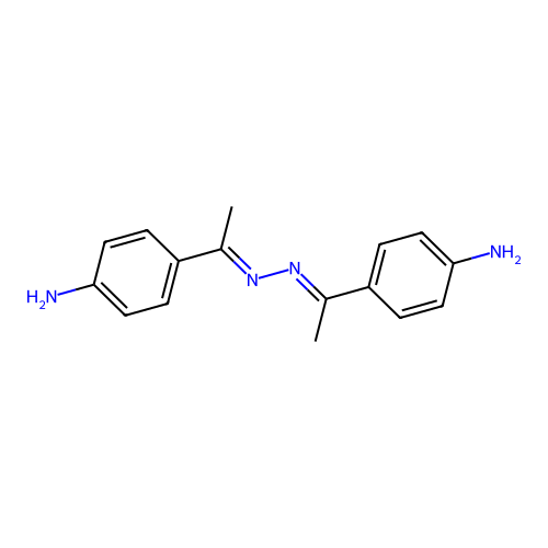 4-[(E)-N-[(E)-1-(4-aminophenyl)ethylideneamino]-C-methylcarbonimidoyl]aniline structure