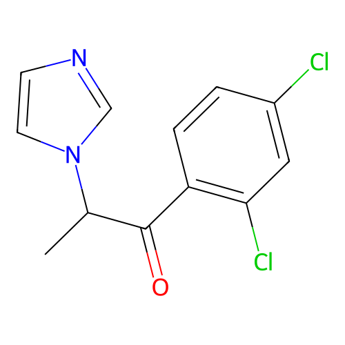 1-(2,4-dichlorophenyl)-2-(1H-imidazol-1-yl)-1-propanone structure