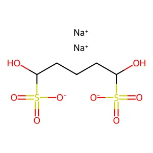 Disodium 1,5-dihydroxypentane-1,5-disulphonate structure
