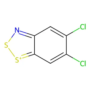 5,6-dichloro-1,2,3-benzodithiazol-1-ium structure